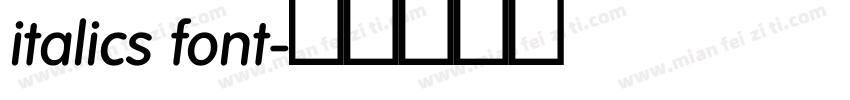 italics font字体转换